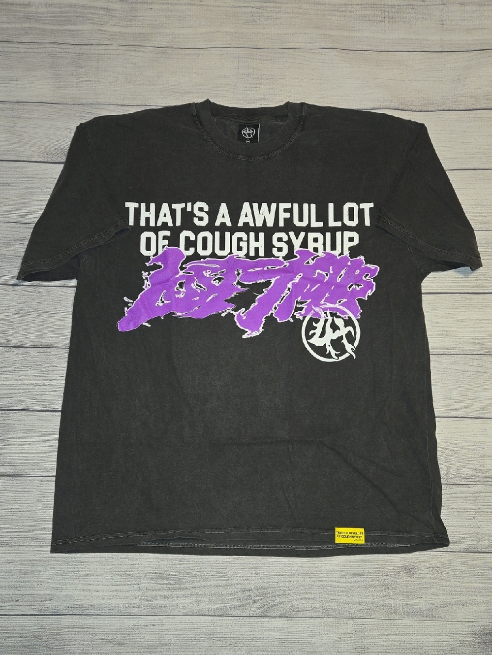 Lost Hills x That's A Awful Lot of Cough Syrup Men's T-Shirt Gray Size XL NWOT